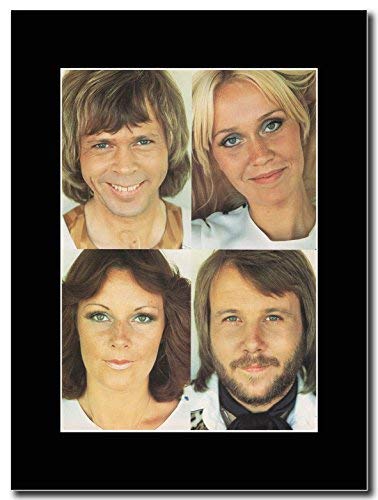 - ABBA - Frida & Agnetha Bjorn & Benny - Magazine Promo on a Black ...