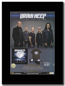 gasolinerainbows-Uriah-Heep-Living-The-Dream-Matted-Mounted-Magazine-Promotional-Artwork-on-a-Black-Mount-B07M8NMC1Y